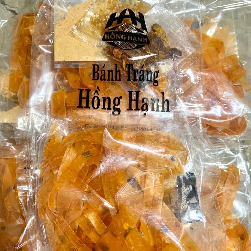 Bánh tráng đỏ trộn Hồng Hạnh muối nhuyễn bò vụn dầu tỏi phi