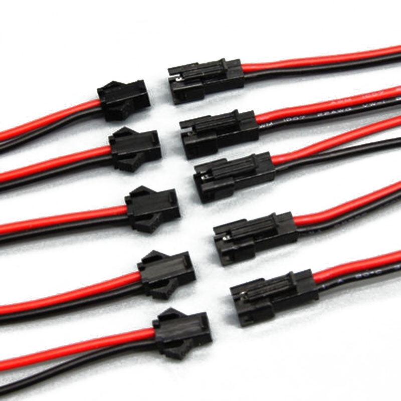 Product Introduction of 10 Pairs 10cm JST SM 2P 2Pin Plug Socket Male To Female Wire Connector LED Strips Lamp Driver Connectors Cable Quick Adapter 14