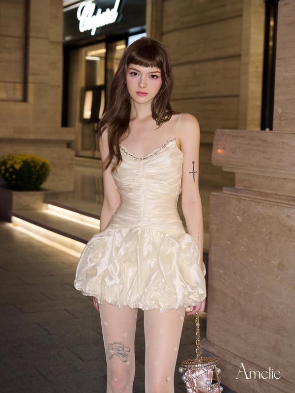  AMELIE - Váy hai dây tùng bí dáng ôm - Amant Dress 