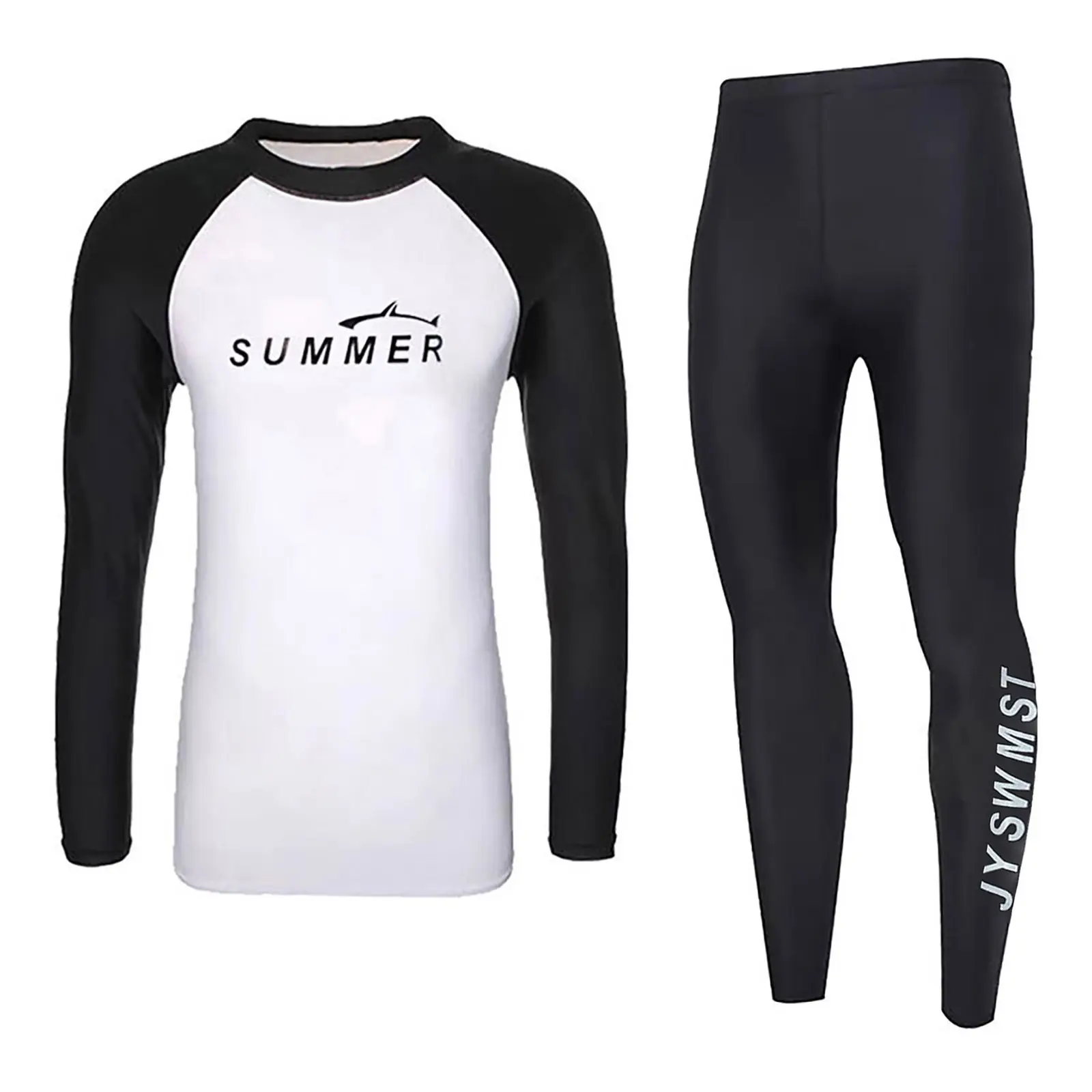 Lejafay Kids Boys Rash Guard Swimwear Long Sleeve Shirt Top with Pants Bathing Suit Beach Surfing Swimsuit