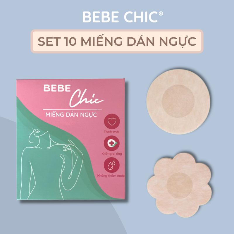 Túi 10 Miếng Dán Giấy Hình Hoa Hình Tròn Cao Cấp BEBE CHIC