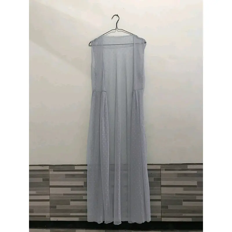 Kardigan Panjang JUMBO /Outer Lace/ Tille Dot Buat Kondangan Atau Santai 1