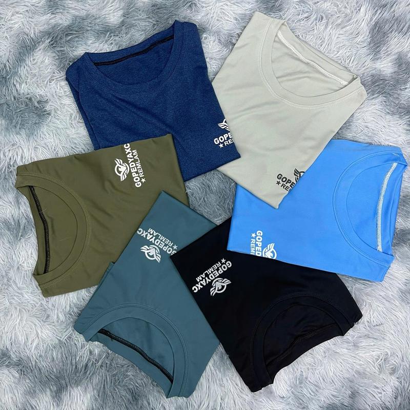 Combo 4 Áo Thun Nam chất liệu vải thun lạnh mặc thoáng mát vải thun lạnh. Thích hợp mặc ở nhà đi chơi tập thể dục thể thao Menswear Shirt