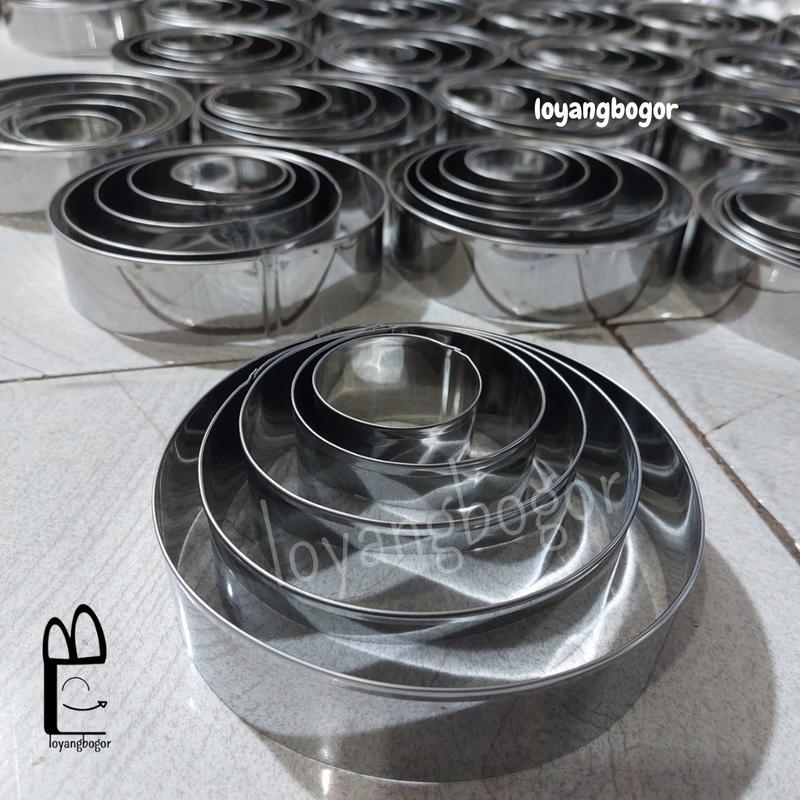 Ring Cutter Bulat tinggi 3cm Cetakan Burger Roti Stainless Berbagai ...