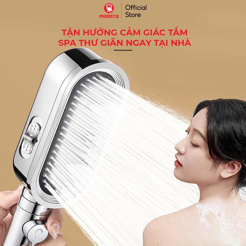Product Introduction of Vòi Sen Tăng Áp Cao Cấp Modeco - Vòi Tăng Áp Mạnh 3 Chế Độ Tùy Chỉnh, Có Lõi Lọc Nước An Toàn Cho Da, Hàng Loại 1 43