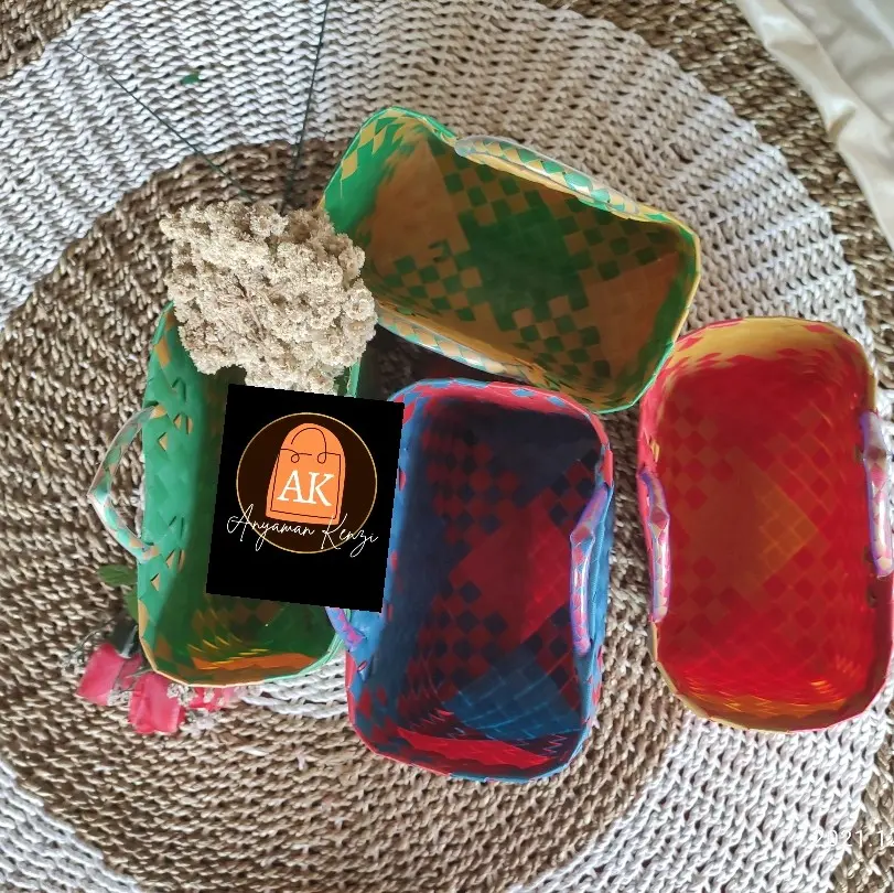 tas anyaman mini berkat 10 biji