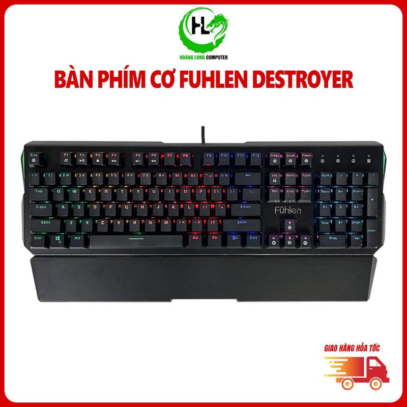 Bàn Phím Quang Cơ Fuhlen Destroyer Khung Kim Loại, Layout 104 Phím Bảo Hành 12 Tháng