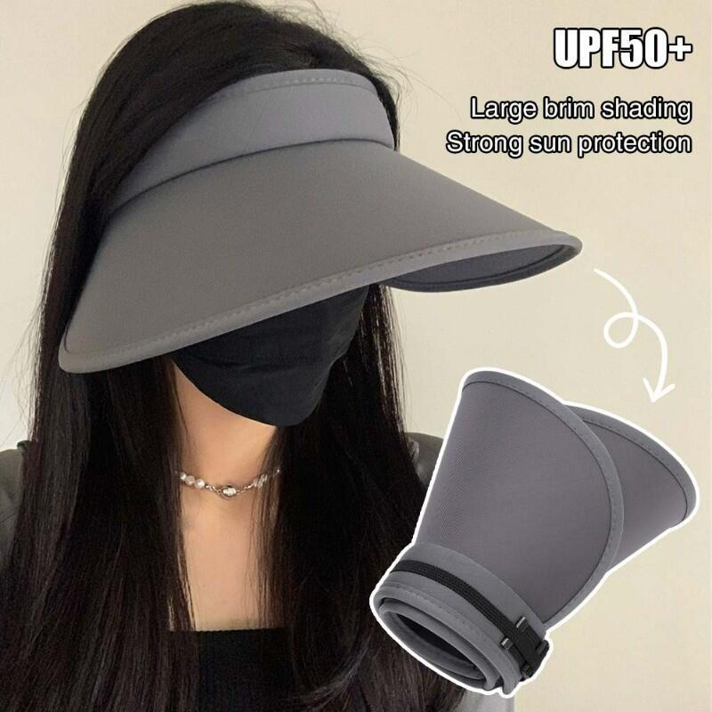 Product Introduction of Eave Protection for Women Anti-UV, Adjustable, Foldable Empty Top Hat Large Brim Sun Caps - Travel Visor Sunshade Beach Cap 42