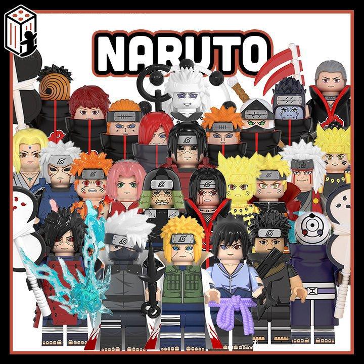 Naruto Đồ Chơi Lắp Ráp Mô Hình Naruto Uchiha Madara Sasuke Obito Nhân vật lắp ráp làng lá WM6107