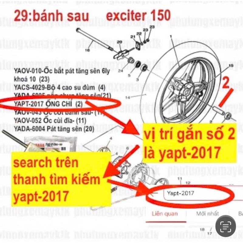 [Chính Hãng Yamaha][4:TRỤC CAM, XÍCH CAM] YAPT-2218 VÒNG BI EX15 (15-18) (5) 4