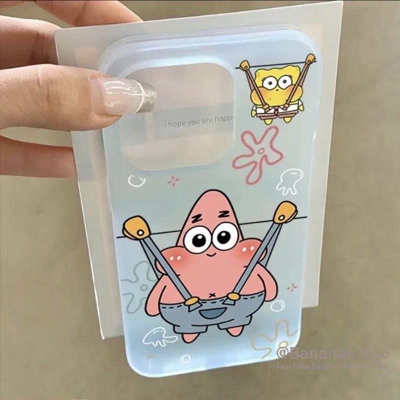 Ốp Điện Thoại Mềm Trong Suốt Mờ Họa Tiết Sao Biển Hoạt Hình Dễ Thương Cho iPhone 16 15 14 13 12 11 Pro Max Plus X XR XS Ốp Lưng Mềm Trong Suốt