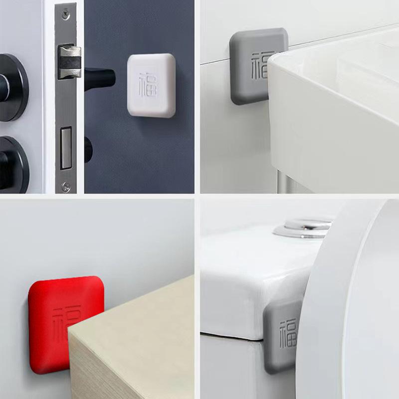 1PC 3D Silicone Anti-collision Wall Stickers Home Decoration Bedroom Door Anti-collision Pad 4