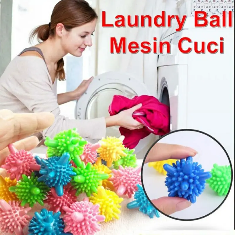 RD Bola Pembersih Pakaian Alat Pembersih Baju Pencuci Pakaian Anti Kusut Washing Laundry Ball Silicon 1