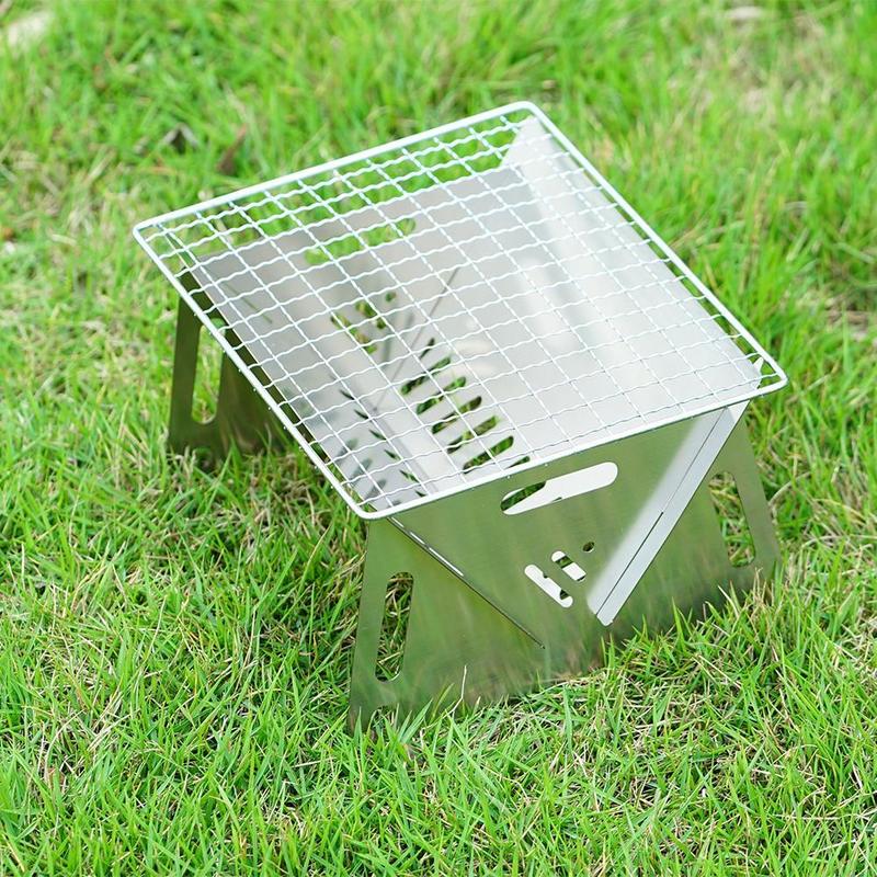Product Introduction of 1pcs Camping Mini Folding BBQ Grill Charcoal Stove Ventilation Outdoor Oven Portable 49