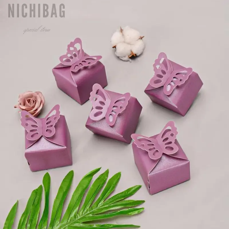 SOLID BUTTERFLY DECOR GIFT BOX 6×6 Black Kertas 5