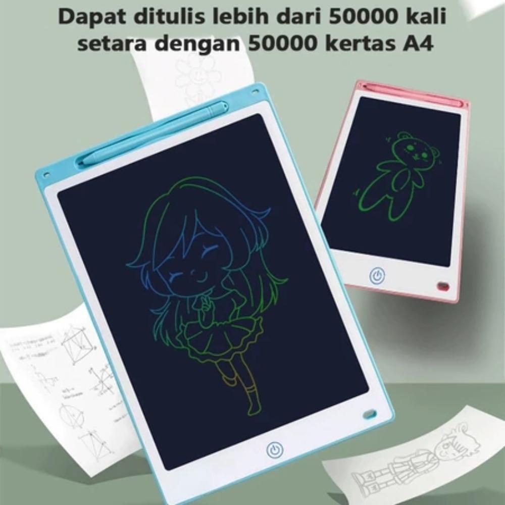 12 Inch  Layar besar LCD Writing Tablet Anak / Drawing Pad / Papan Tulis Anak Rainbow Papan gambar anak, layar pelindung mata berkualitas tinggi, papan tulis kecil, papan tulis tangan, papan tulis rumah untuk siswa.
