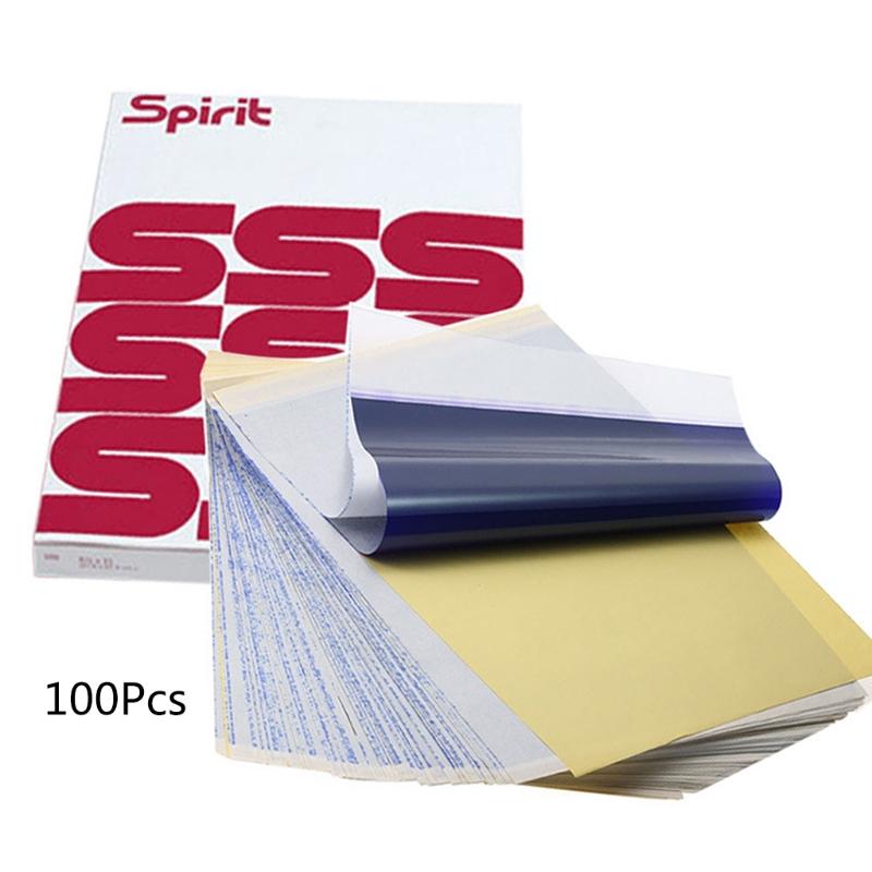 Product Introduction of LESHE 100 Sheets Tattoo Transfer Paper A4-Size 4 Layers Spirit-Stencil Carbon 0