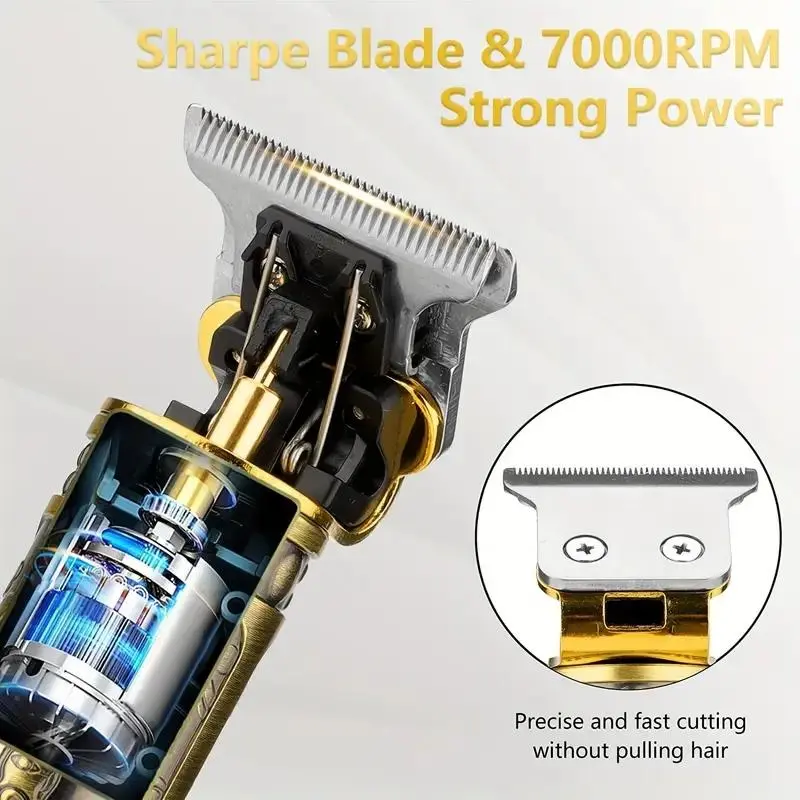 Electric Hair Clipper Set for Men's Gift, 1 Set Professional Barber Hair Clipper Machine, Beard Trimmer Shaver Kit 5
