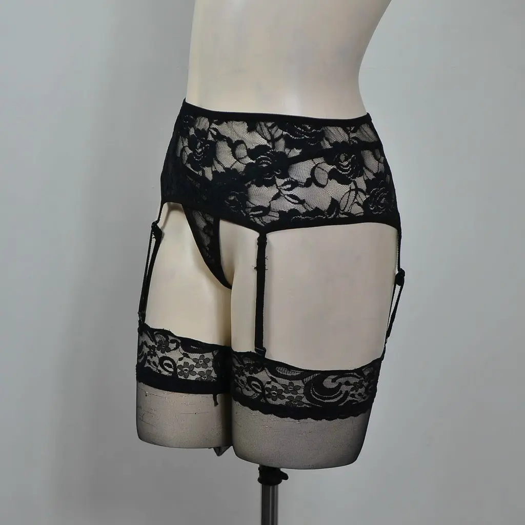 Tất đùi liền kẹp tất đai hông chống tụt - Quần tất da chân phối ren mềm mại - Ivyshop
