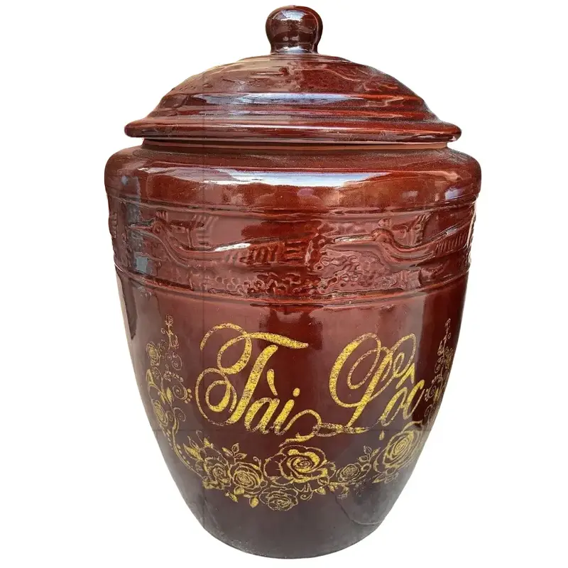Hũ Đựng Gạo 10kg- 15kg-20kg. Gốm Sứ Tráng Men. Gốm Bát Tràng Đựng Thực Phẩm Đựng Gia Vị Đựng Đồ Ăn 4