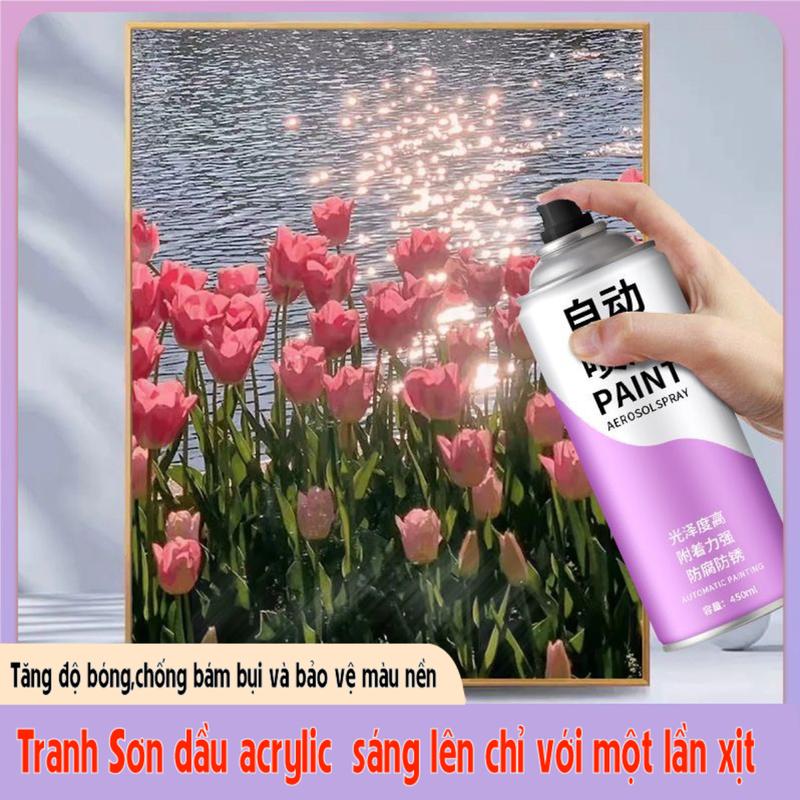 [SON] Bình xịt sơn bóng accrylic dung tích 450ml, chất tăng độ bóng chống bám bụi và bảo vệ màu