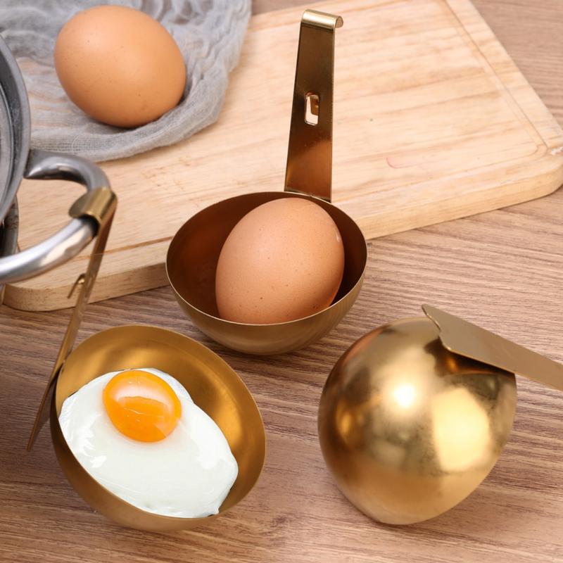 Product Introduction of 1Pc Stainless Steel Boiling Eggs Cooker Ear-mounted Nonstick Egg Poacher Multi-function Machine Washable Kitchen Tool 15