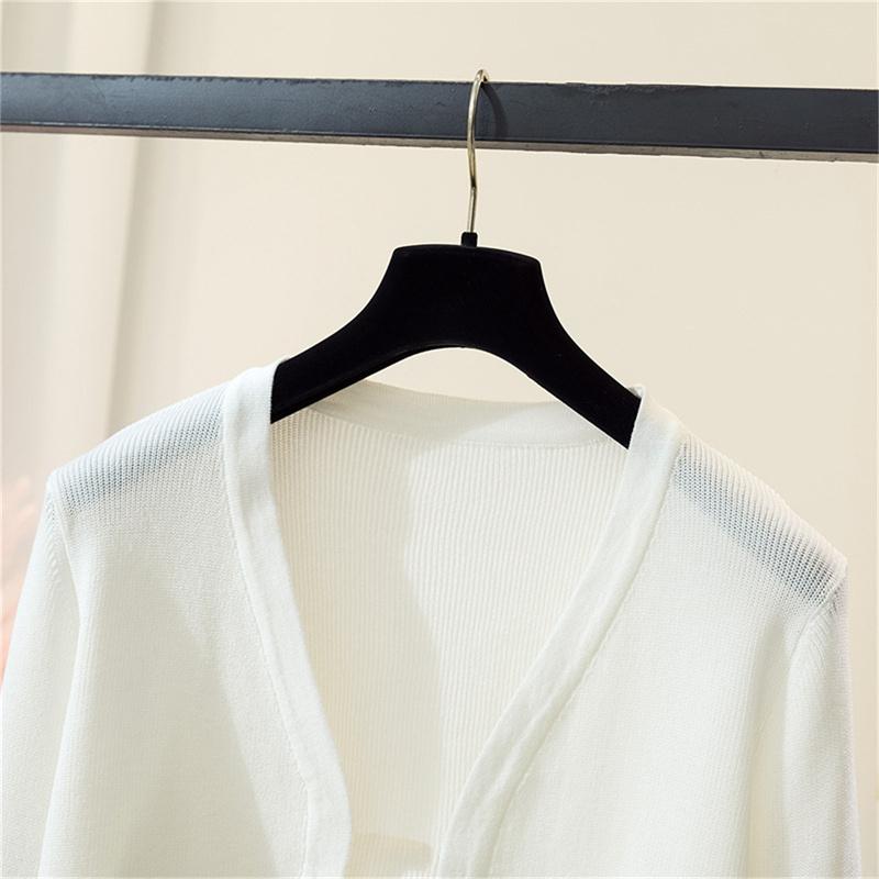 Áo Cardigan Phụ Nữ Nhún Nhún, Màu Trơn Thanh Lịch Và Thoáng Khí, Phong Cách Đi Chơi Thiết Kế Hàn Quốc, Áo Khăn Choàng Dễ Phối Đồ Women Top 4
