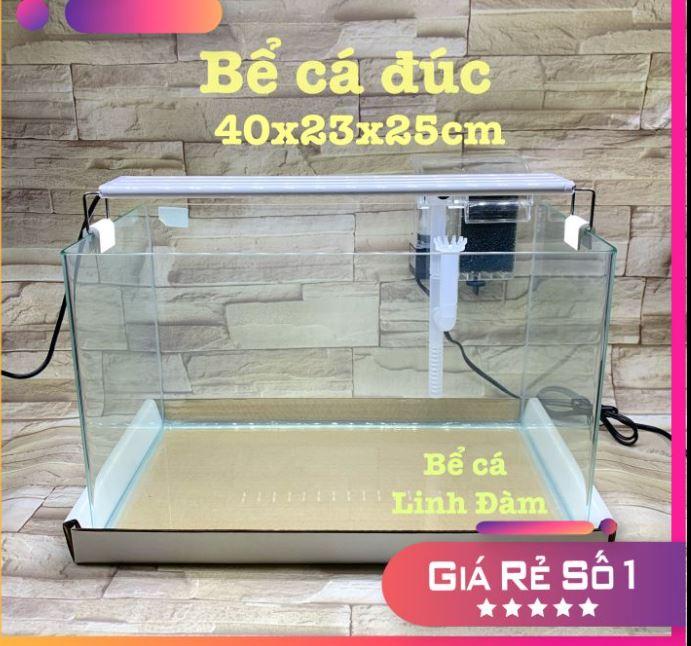 Bể kính đúc uốn góc [Kích thước: 40*23*25cm] Bể cá cảnh | Hồ thủy sinh