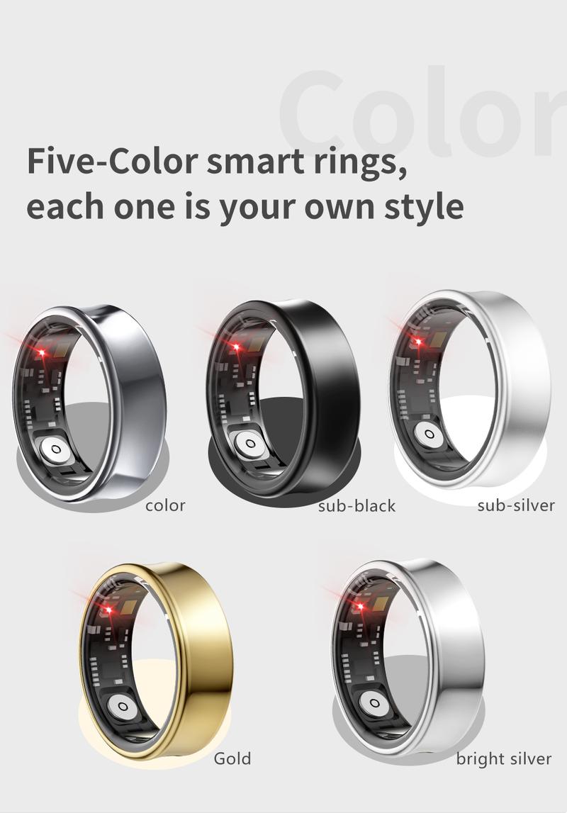 Product Introduction of Fashion SR05 smart ring Body temperature detection outdoor Titanium + epoxy resin smart finger ring Surprise Gift Box for love 27