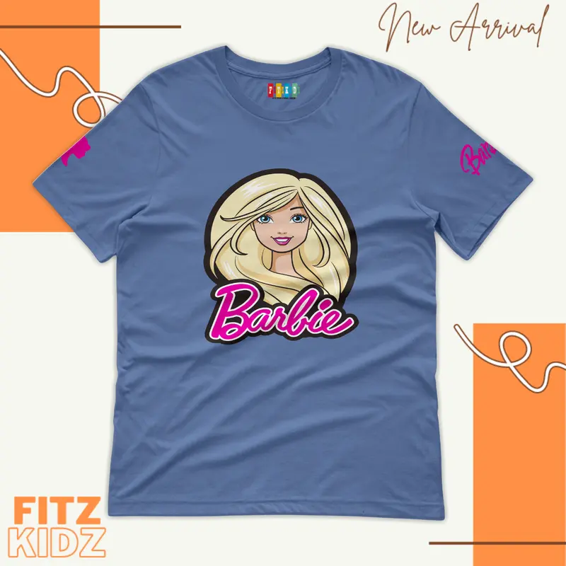 Fitzkidz ‌Kaos Anak Motif Barbie Perempuan Viral Gratis Ongkir Bahan Katun Combed 30s Barbie Hair Fashion 2