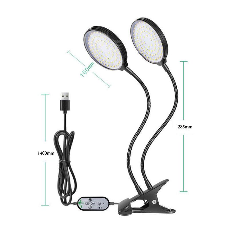 Product Introduction of DC 5V USB Timer LED Grow Light Plant Flower Growing Desktop Clip Phyto Lamps Light Indoor Greenhouse F2SG 117