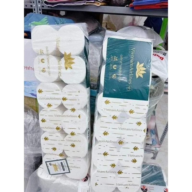 giadunglac Bịch 12 cuộn giấy vệ sinh cao cấp tặng 1 gói giấy ăn khổ to