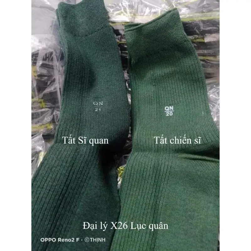 Tất cao cổ màu xanh rêu hàng chuẩn QN loại 1 0
