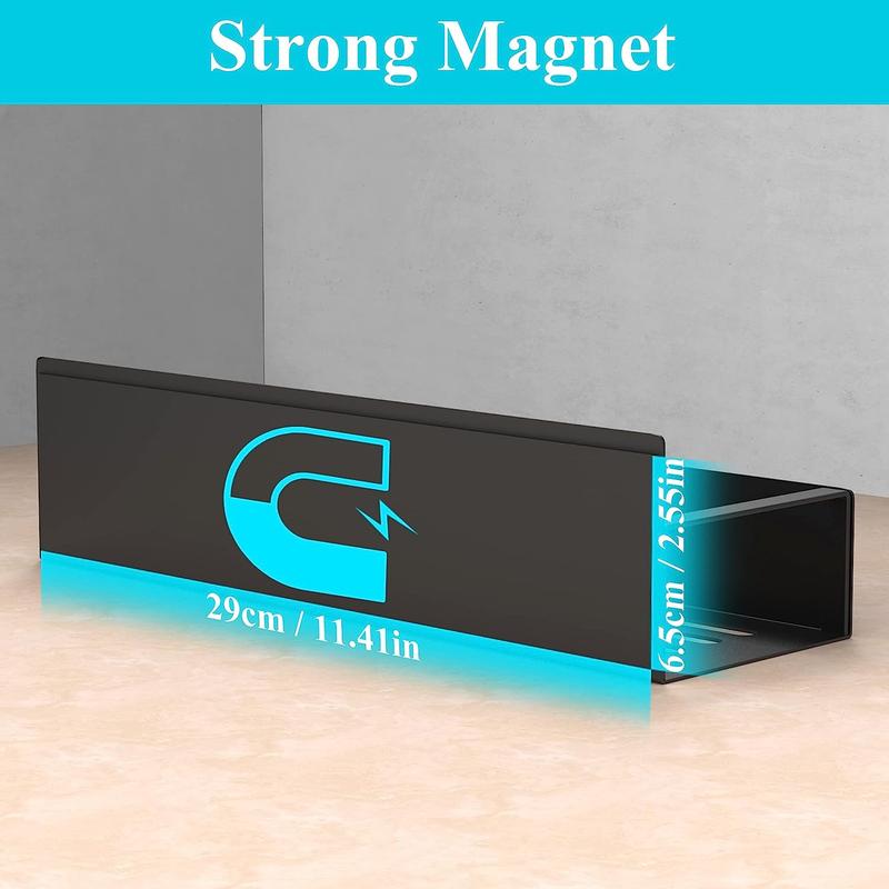 Product Introduction of Magnetic Spice Storage Rack, 2 Counts Magnetic Spice Storage Rack, Space Saving Kitchen Storage Organizer for Refrigerator & Oven 2