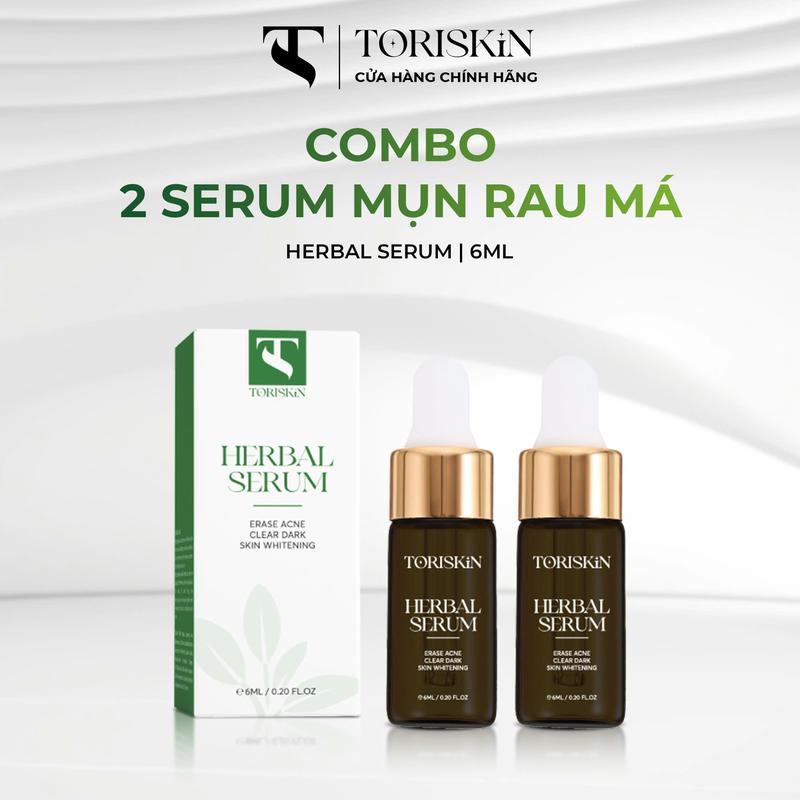 Combo 2 Chai Serum Rau Má 6ml - Hỗ Trợ Chăm Sóc Da Mụn Viêm, Gom Còi Mụn, Đẩy Nhân Mụn - Skincare Làm Đẹp Da