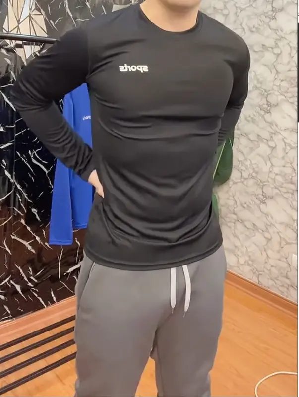 combo 3 áo giữ nhiệt nam , ào thun body dài tay cho nam, áo dài tay thu đông chất vải thun lạnh,, áo đá bóng dài tay Menswear Áo Thun 2
