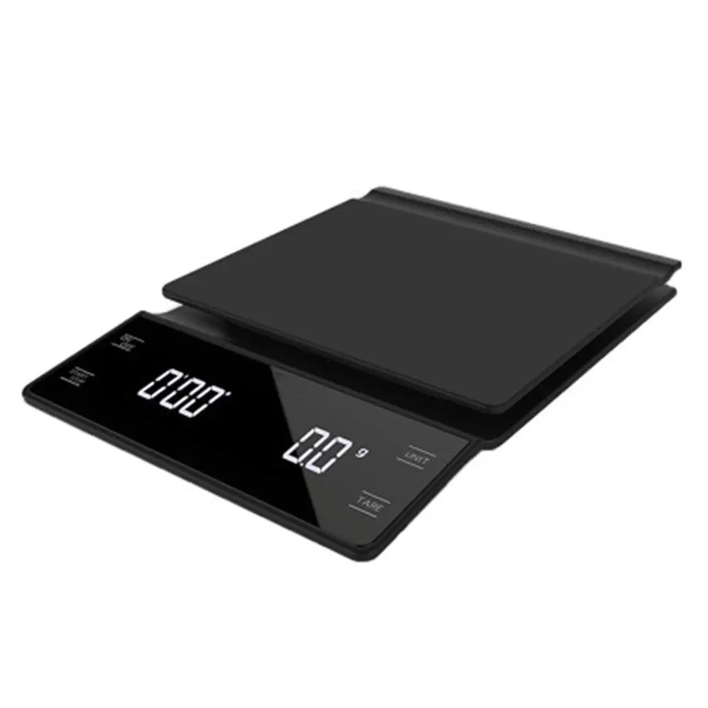 ouldnen- LED Display Precision Coffee Bean Food Electronic Scale Timer Measuring Tool