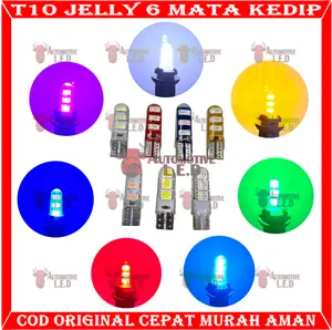 ORIGINAL LAMPU LED T10 JELLY FLASH  T10 JELLY KEDIP  LAMPU MOTOR DC I T10 Lampu Led Jelly 5630 I T10 Led Silicone | LAMPU SENJA