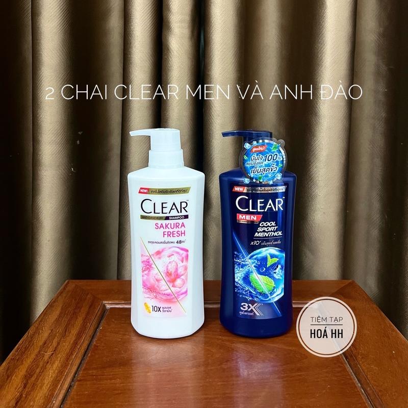 Combo 2 dầu Gội Clear Men 390ml và Clear Hoa Anh Đào 400ml Thái Lan