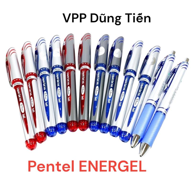 Bút gel Pentel ENERGEL Liquid Gel Ink nét bút 0.5mm 0.7mm 1.0mm màu mực xanh đỏ đen