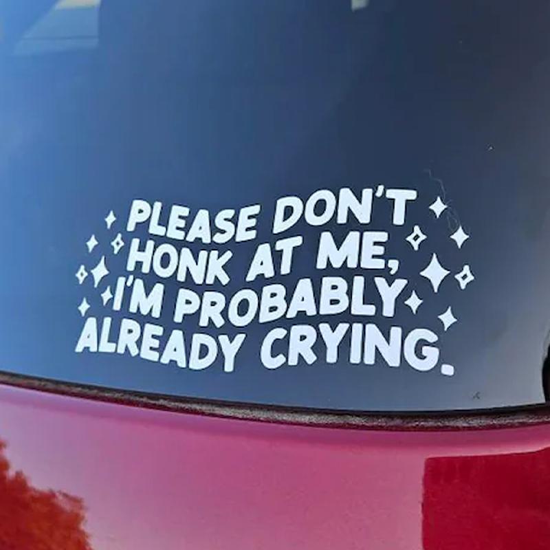 Funny Slogan Car Bumper Sticker, Trendy Car Decal Sticker, Cute Car Decorative Sticker, Universal Car Exterior Decoration Accessories for Women & Men 4