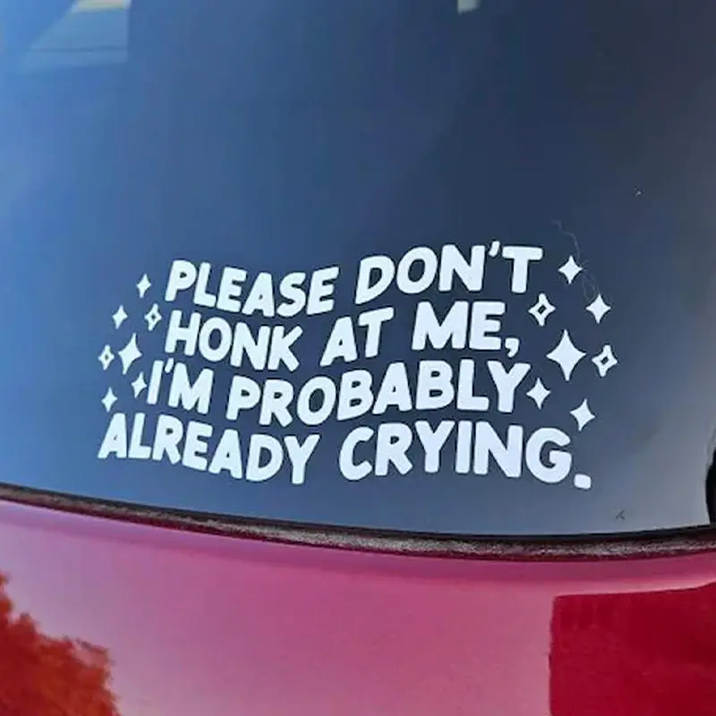 Funny Slogan Car Bumper Sticker, Trendy Car Decal Sticker, Cute Car Decorative Sticker, Universal Car Exterior Decoration Accessories for Women & Men 4