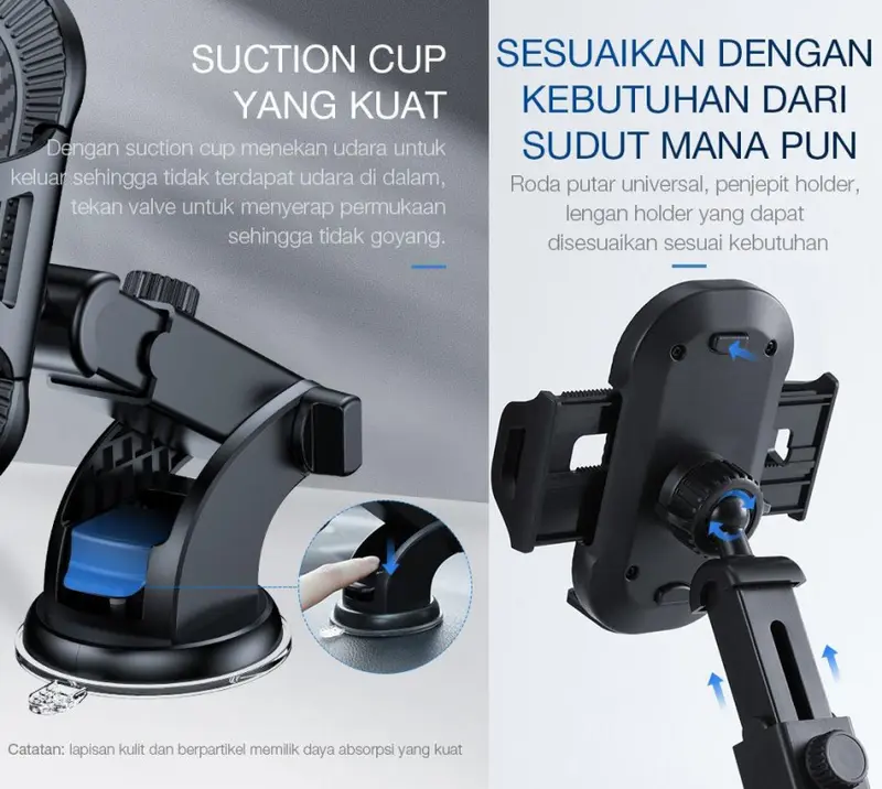 Car Holder Mobil ROBOT RT-CH12 Stand HP Tempat Dudukan Handphone GPS 2