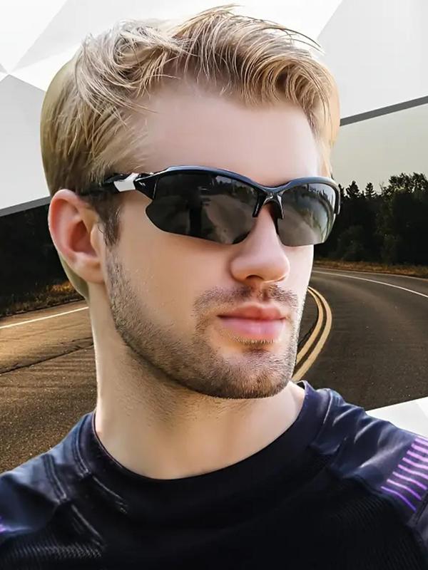Unisex Simple Style Plain Color Sunglasses, Mother's Day Gift, Trendy Casual Wrap Around Sunglasses for Everyday Use, Fashion Accessories for Outdoor Activities 4