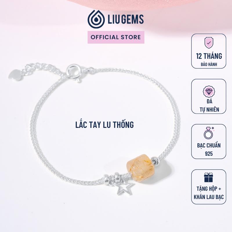 Lắc Tay Bạc Nữ Handmade Lu Thống Liugems, Mix Charm Cỏ 4 Lá, Bi, Ngôi Sao, Thời Trang Đơn Giản, Thanh Lịch VB07 (Mua một, tặng một hộp đựng trang sức + một khăn lau bạc miễn phí)