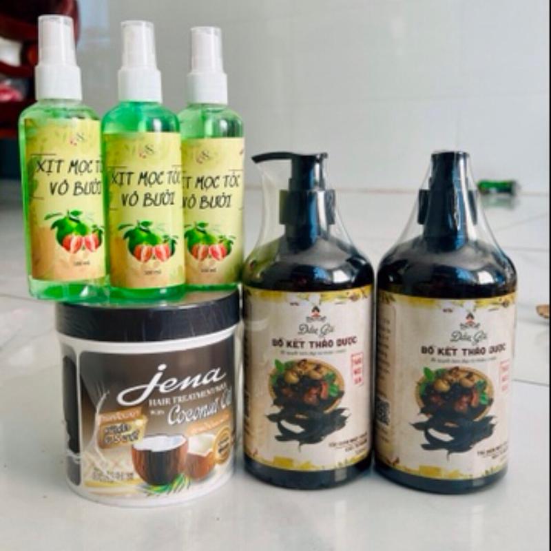 Combo dầu gội xã bơ dừa xịt bưởi daucap chinhhang