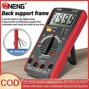 【Dari Jakarta FAST】 Deli Multimeter/Aneng DT9205A-3 Digital Multimeter hFE Transistor Buzzer Original Multimeter Digital Paket Lengkap Dan Murah ASLI ADA BUZZERNYA MULTITESTER DIGITAL / MULTIMETER  Multitester LC