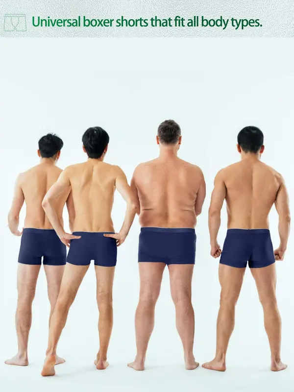 Men's Colorblock Letter Tape Boxer Brief, Quick-drying Moisture-wicking Antibacterial Deodorant Underwear, Men's Underwear for All Seasons 5