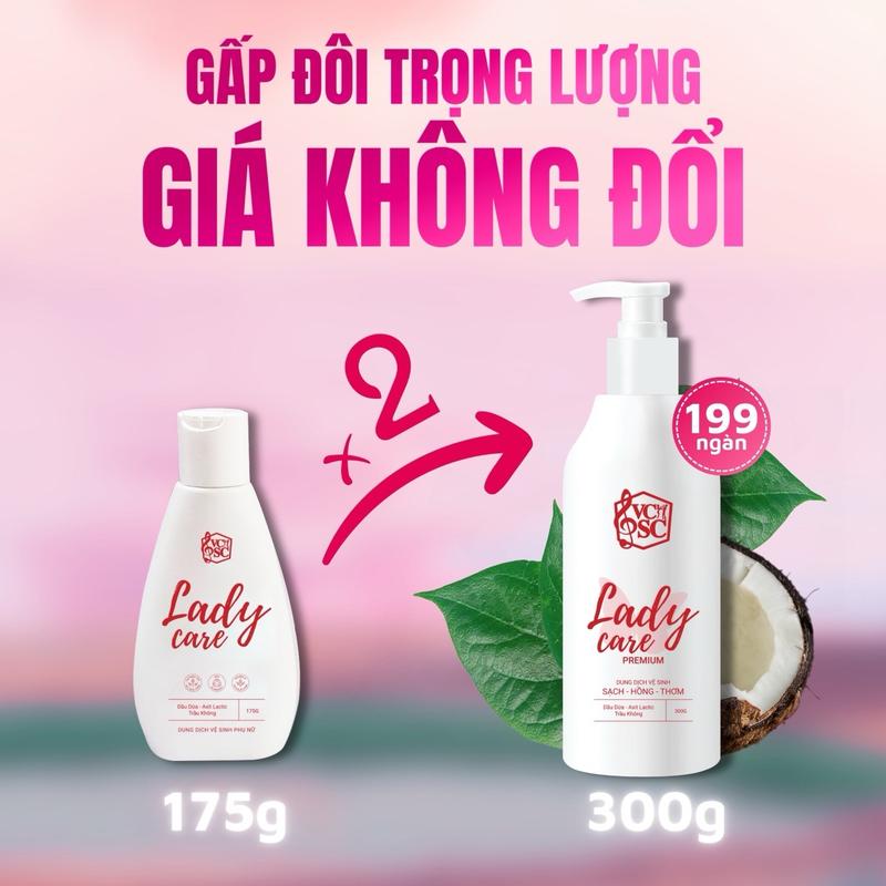 Dung Dịch Vệ Sinh Lady Care [VCSC - Chính Hãng] PHIÊN BẢN MỚI CHAI TO 300Ml, MÙI NƯỚC HOA LÀI, HỖ TRỢ GIẢM THÂM VÀ HỖ TRỢ VỆ SINH CHỔ ẨN
