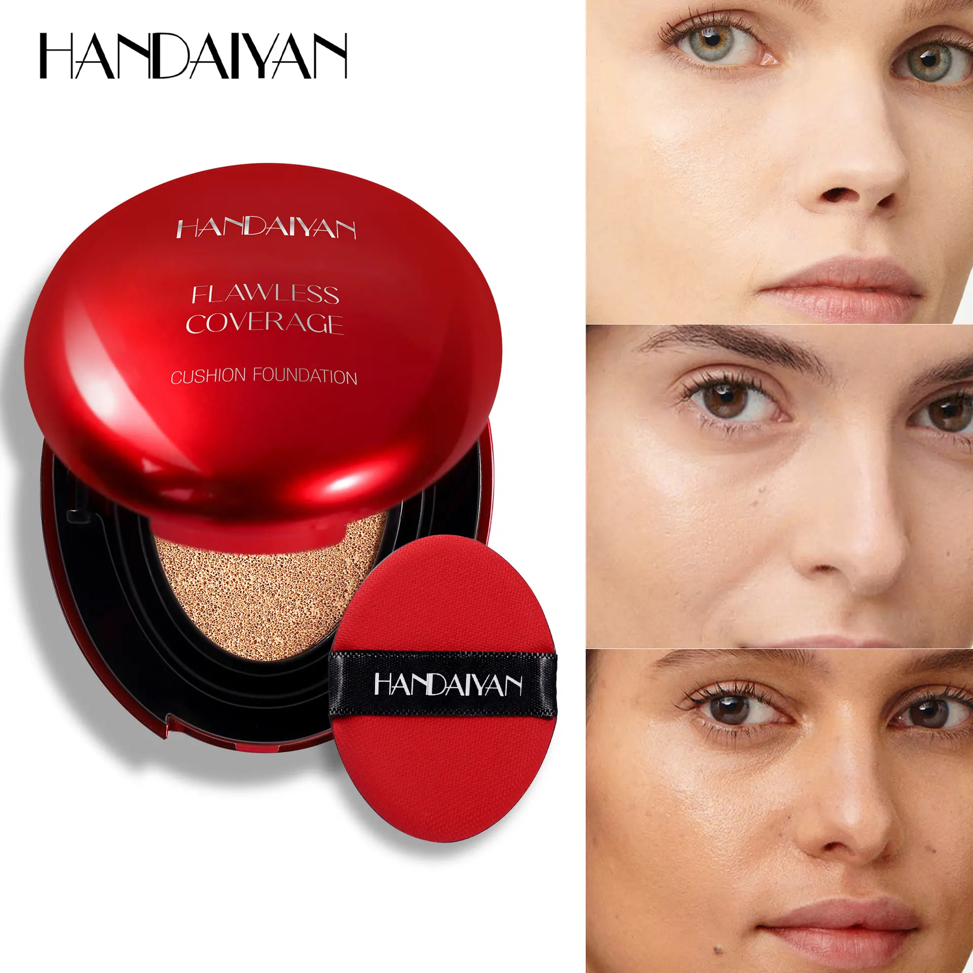Liquid Foundation Concealer Long Lasting Smear-Proof Makeup Oil Skin Not Stuck Pink Handaiyan Red Shell Liquid Foundation Can't Rub off